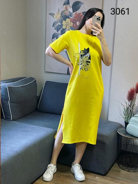 Платье FSN (44-48) 3061 yellow (лето)