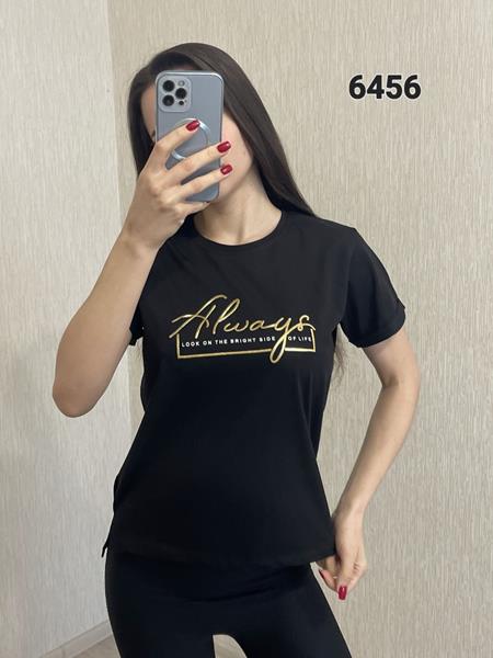 Футболка FSN (42-48) 6465 black (лето)
