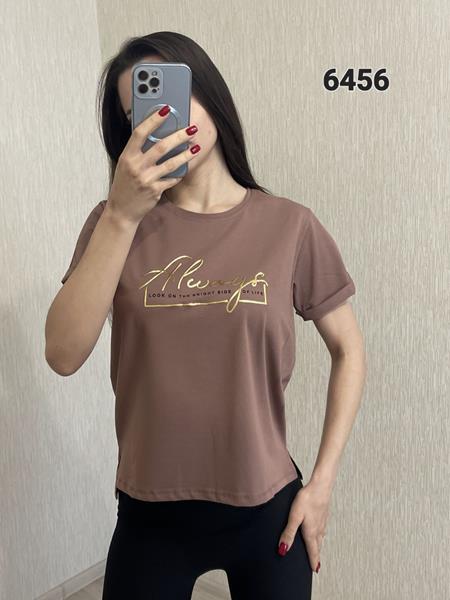 Футболка FSN (42-48) 6465 brown (лето)