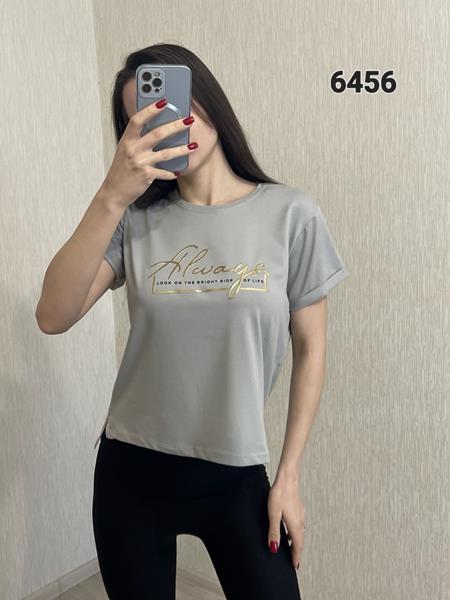 Футболка FSN (42-48) 6465 grey (лето)