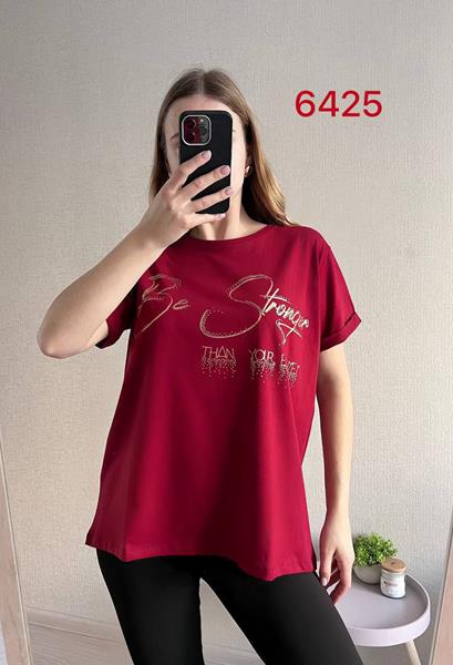 Футболка FSN (48-54) 6425 wine (лето)