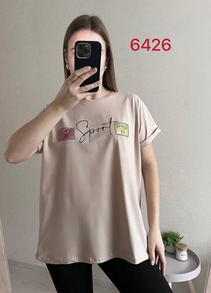 Футболка FSN (48-54) 6426 beige (лето)