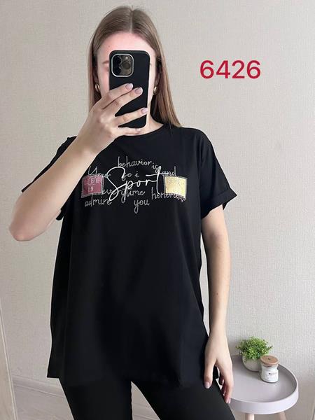 Футболка FSN (48-54) 6426 black (лето)
