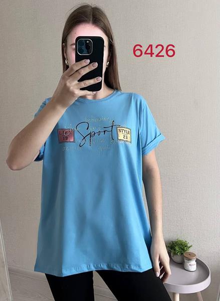 Футболка FSN (48-54) 6426 l.blue (лето)