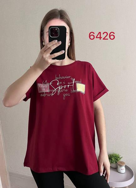 Футболка FSN (48-54) 6426 wine (лето)