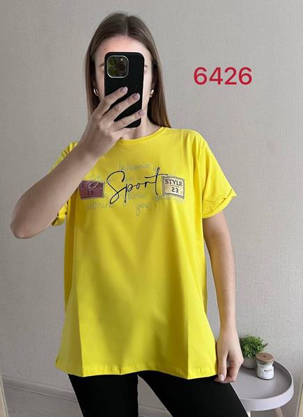 Футболка FSN (48-54) 6426 yellow (лето)