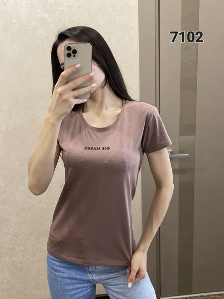 Футболка FSN (42-48) 7102 brown (лето)