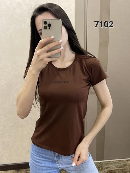 Футболка FSN (42-48) 7102 d.brown (лето)
