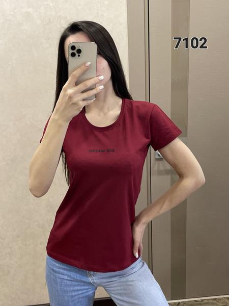 Футболка FSN (42-48) 7102 wine (лето)