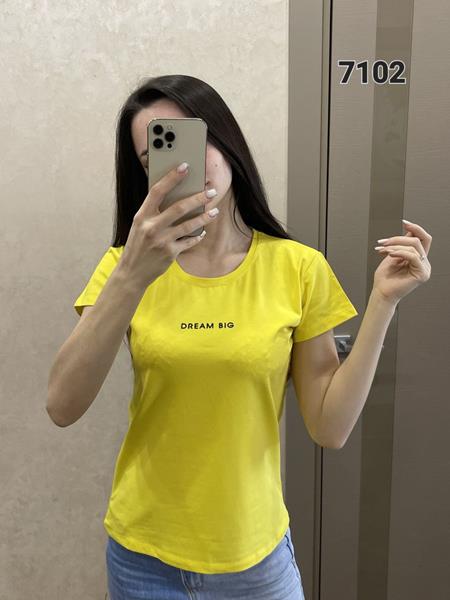 Футболка FSN (42-48) 7102 yellow (лето)