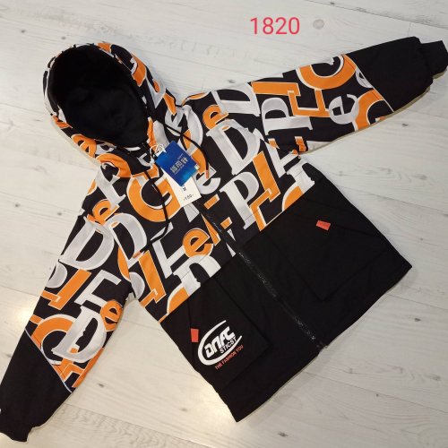 Куртка Malibu2 (150-180) 1820 black-orange (деми) Malibu2 1820 black-orange
