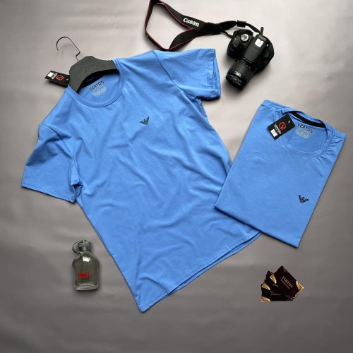 Футболка Verton (M-3XL) 101 l.blue (лето) Verton 101 l.blue