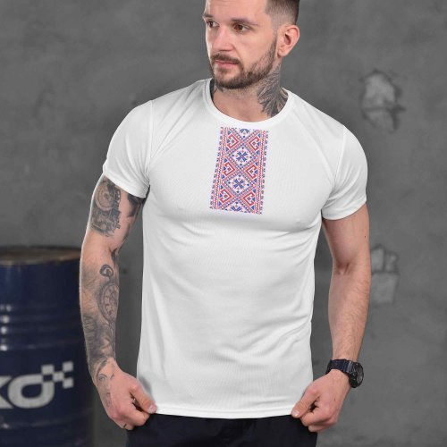 Футболка Madoka (M-3XL) 354 white Coolmax (лето) Madoka 354 white Coolmax