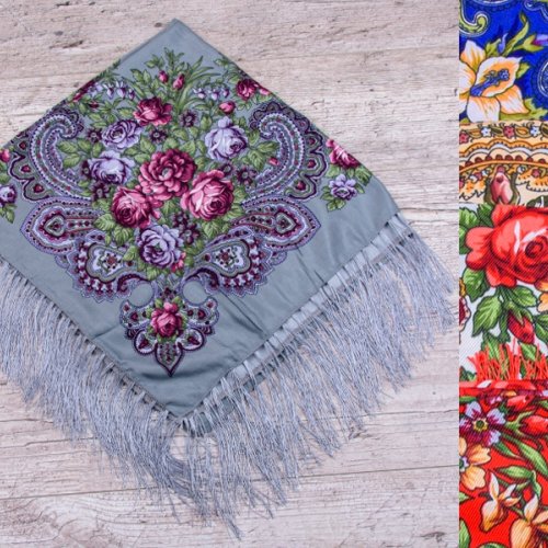 Платок Shawls (90*90) ES002 mix (деми) Shawls ES002 mix