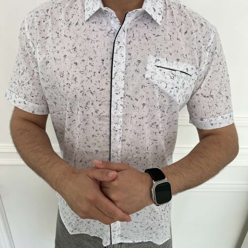 Рубашка Nik (L-2XL) 34407 white (лето) Nik 34407 white