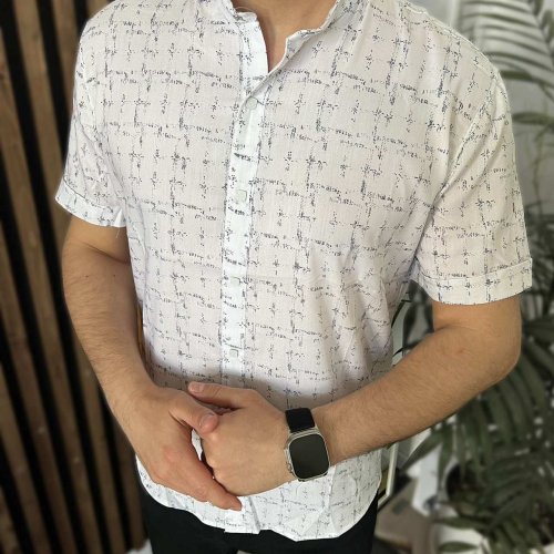 Рубашка Nik (L-2XL) 34412 white (лето) Nik 34412 white