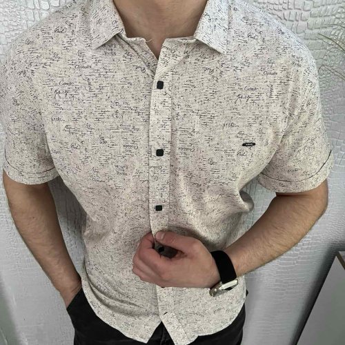Рубашка Nik (L-2XL) 34421 l.grey (лето) Nik 34421 l.grey