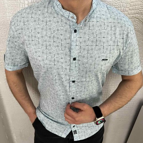 Рубашка Nik (L-2XL) 34425 l.blue (лето) Nik 34425 l.blue