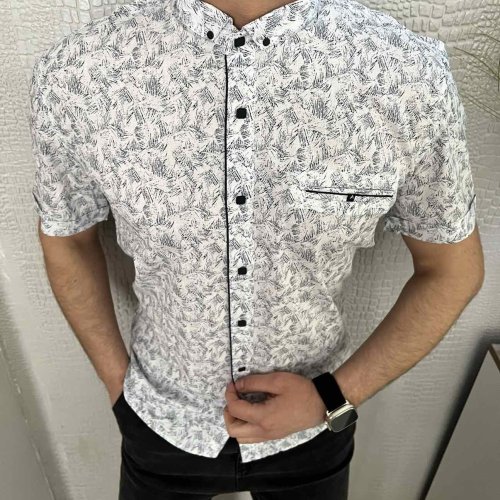 Рубашка Nik (L-2XL) 34431 white (лето) Nik 34431 white