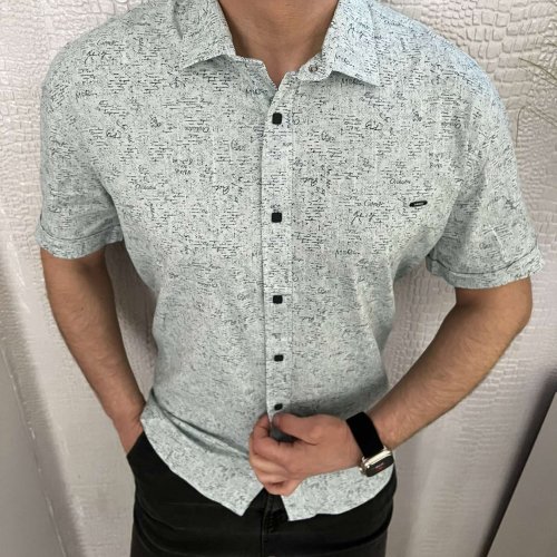 Рубашка Nik (L-2XL) 34432 l.blue (лето) Nik 34432 l.blue