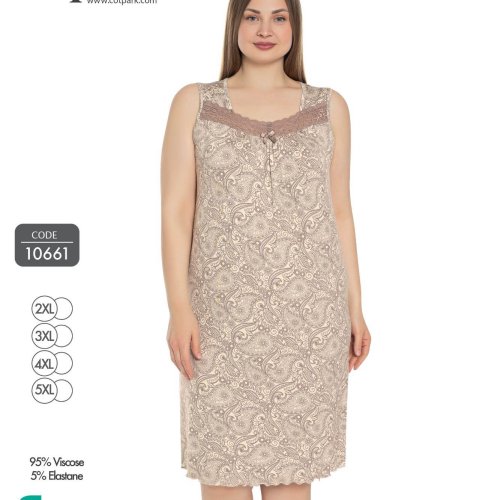 Ночнушка Disneyopt (2XL-5XL) 10661 beige (лето) Disneyopt 10661 beige