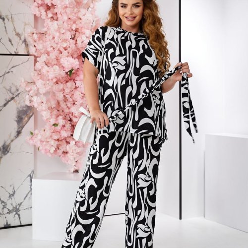 Костюм Iren Veles (50-56) 1449 black-white (лето) Iren Veles 1449 black-white