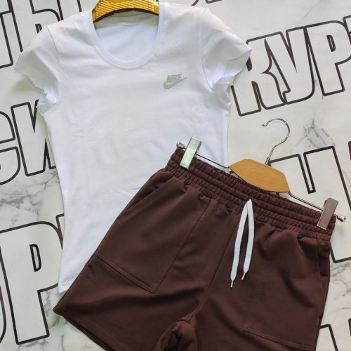 Костюм Sport style (44-52) 13 white-brown (лето) Sport style 13 white-brown