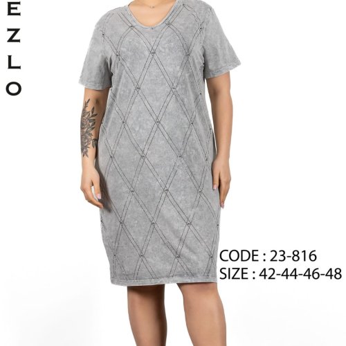 Платье Alberk (50-56) 23-816 grey (лето) Alberk 23-816 grey