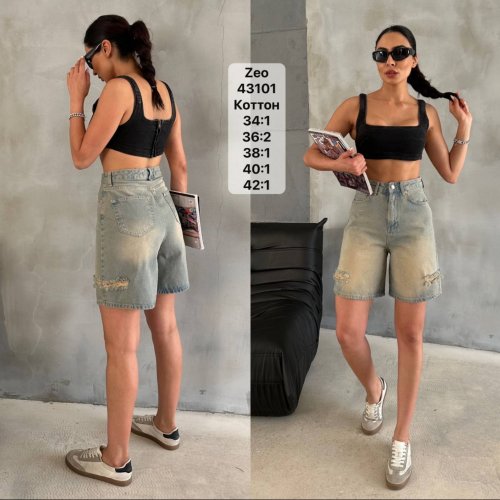 Бриджи Jeans Style (34-42) 43101M1 l.blue (лето) Jeans Style 43101M1 l.blue