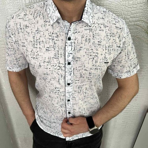 Рубашка Nik (L-2XL) 54690 white (лето) Nik 54690 white