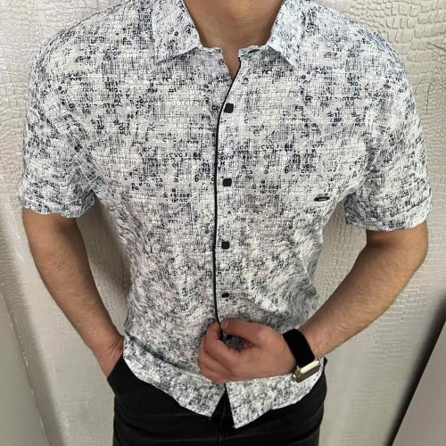 Рубашка Nik (L-2XL) 54694 grey (лето) Nik 54694 grey