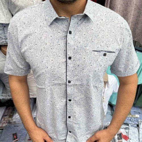 Рубашка Nik (3XL-6XL) 54702 l.grey (лето) Nik 54702 l.grey