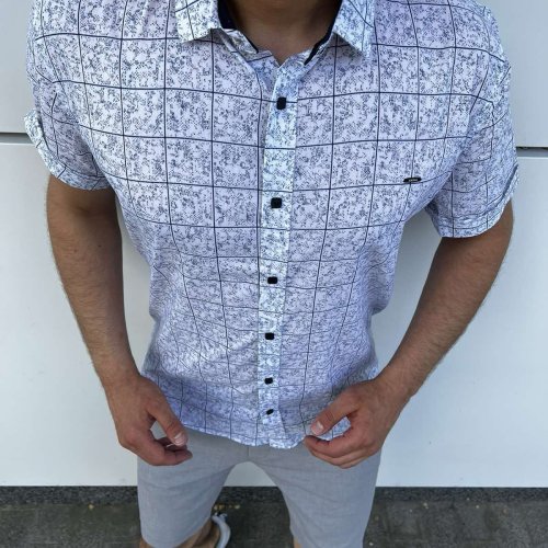 Рубашка Nik (3XL-6XL) 54704 white (лето) Nik 54704 white
