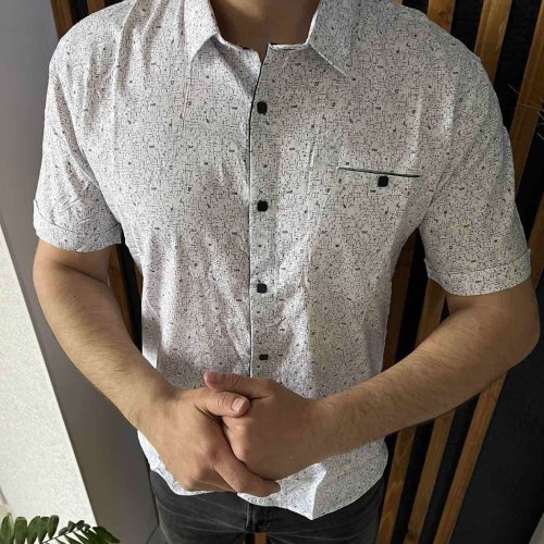 Рубашка Nik (3XL-6XL) 54707 white (лето) Nik 54707 white