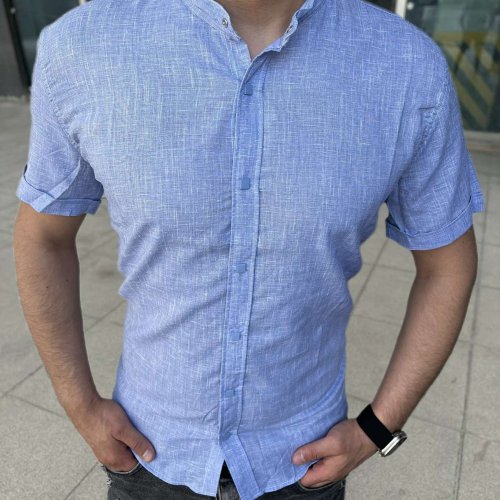 Рубашка Nik (3XL-6XL) 54715 l.blue (лето) Nik 54715 l.blue