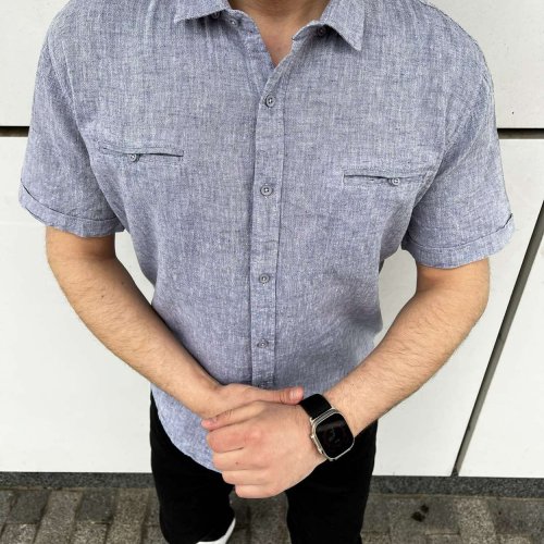 Рубашка Nik (6XL-9XL) 54720 grey (лето) Nik 54720 grey