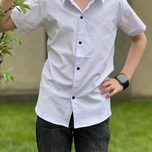 Рубашка Nik (6-11) 54759 white (лето) Nik 54759 white