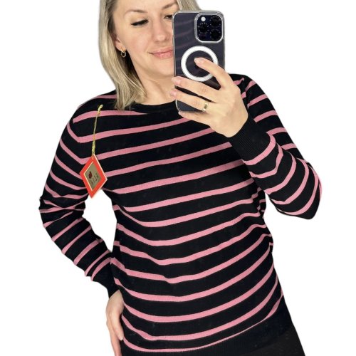 Свитер Novetly Store (48-52) 24004 black-pink (деми) Novetly Store 24004 black-pink