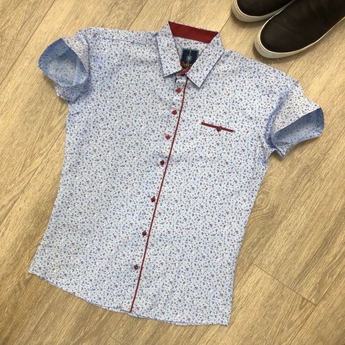 Рубашка Nik (11-16) 54885 l.blue (лето) Nik 54885 l.blue