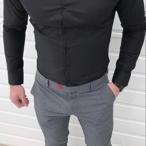 Рубашка Nik (S-2XL) 54917 black (деми) Nik 54917 black