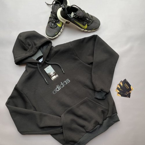 Худи Verton (M-2XL) 184 black (зима) Verton 184 black