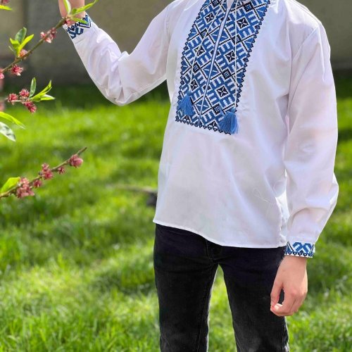 Вышиванка Надийка (6-12) 1542 white (деми) Надийка 1542 white
