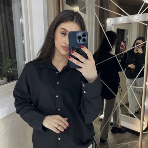 Рубашка Shipi (S-XL) 5615 black (деми) Shipi 5615 black