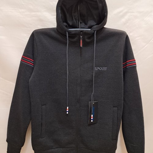 Кофта спорт Giang (M-3XL) A5251 d.grey (зима) Giang A5251 d.grey