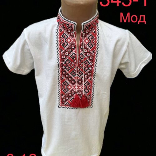 Вышиванка Надийка (6-12) 345-1 white (лето) Надийка 345-1 white