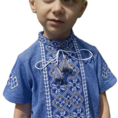 Вышиванка Надийка (92-152) 563 blue (лето) Надийка 563 blue