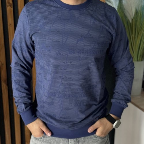 Свитер Nik (L-3XL) 55033 blue (деми) Nik 55033 blue
