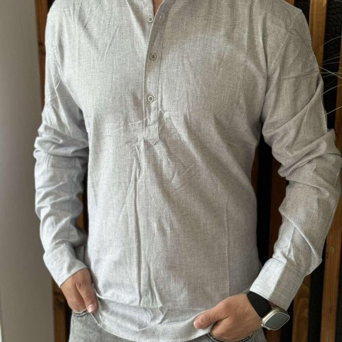 Рубашка Nik (L-3XL) 55041 l.grey (деми) Nik 55041 l.grey