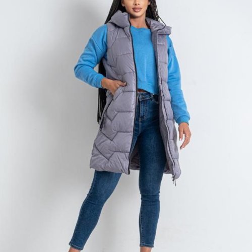 Жилетка Sport style (L-3XL) 2302 grey (деми) Sport style 2302 grey
