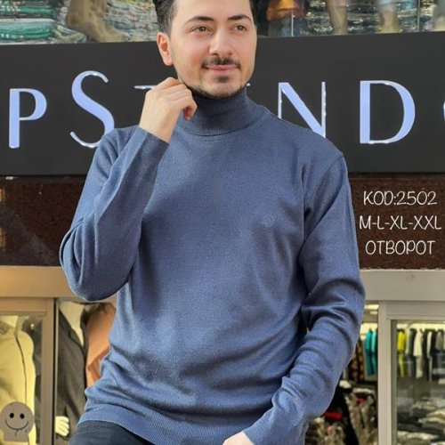 Свитер Vip Stendo (M-2XL) 2502 blue (деми) Vip Stendo 2502 blue